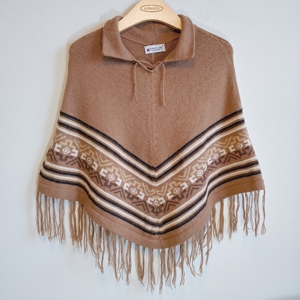 Alpaca Line Made In Peru Poncho Sz XS